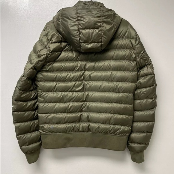 Lululemon Men’s Get Up Get Down Goose Down Hoodie Full Zip Jacket Moss Green Med - Picture 3 of 12